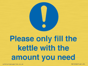 Please only fill the kettle with the amount you need